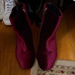 Comfortview Rich Burgundy Ankle Booties